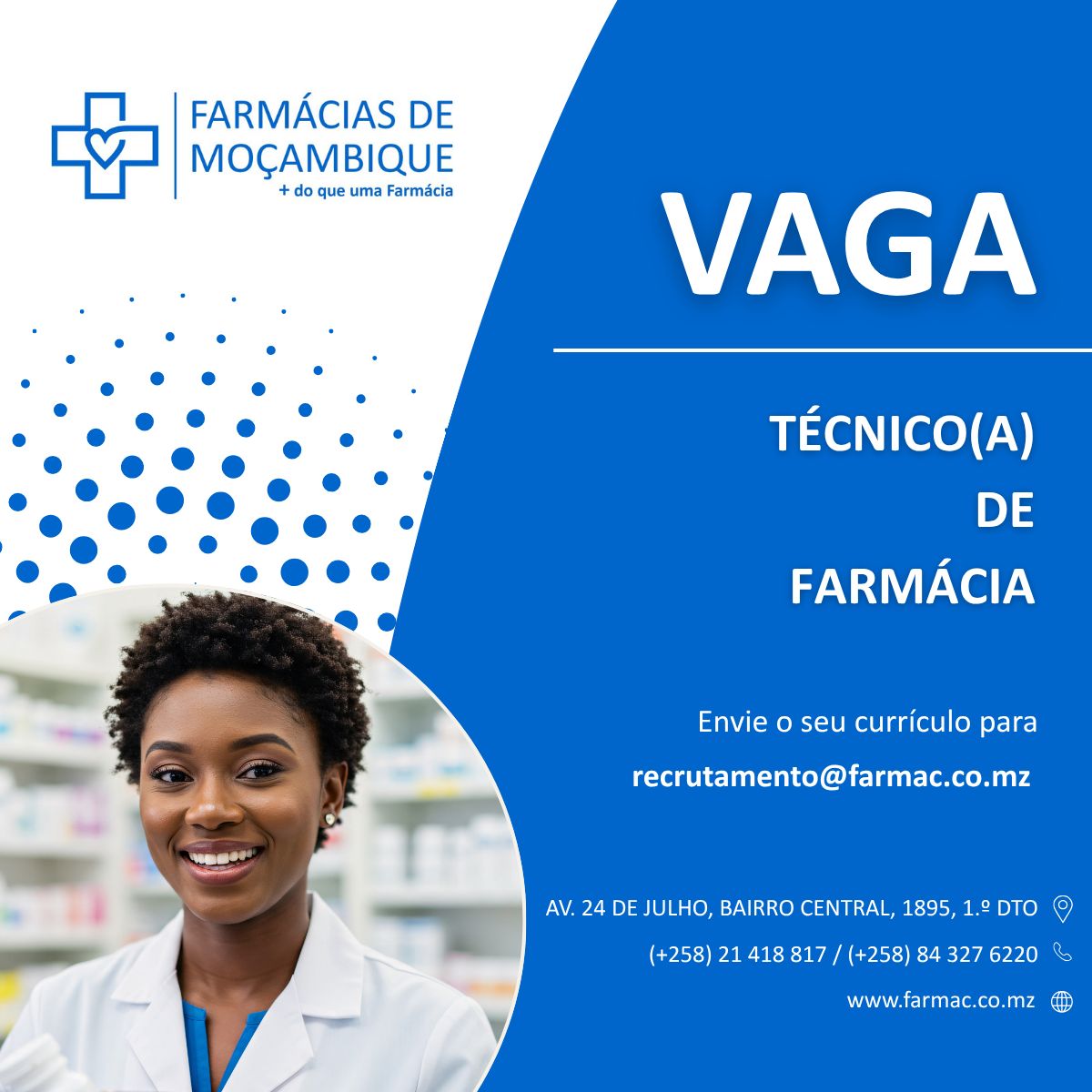 Vagas – (3) Técnicos De Farmácia (m/f)