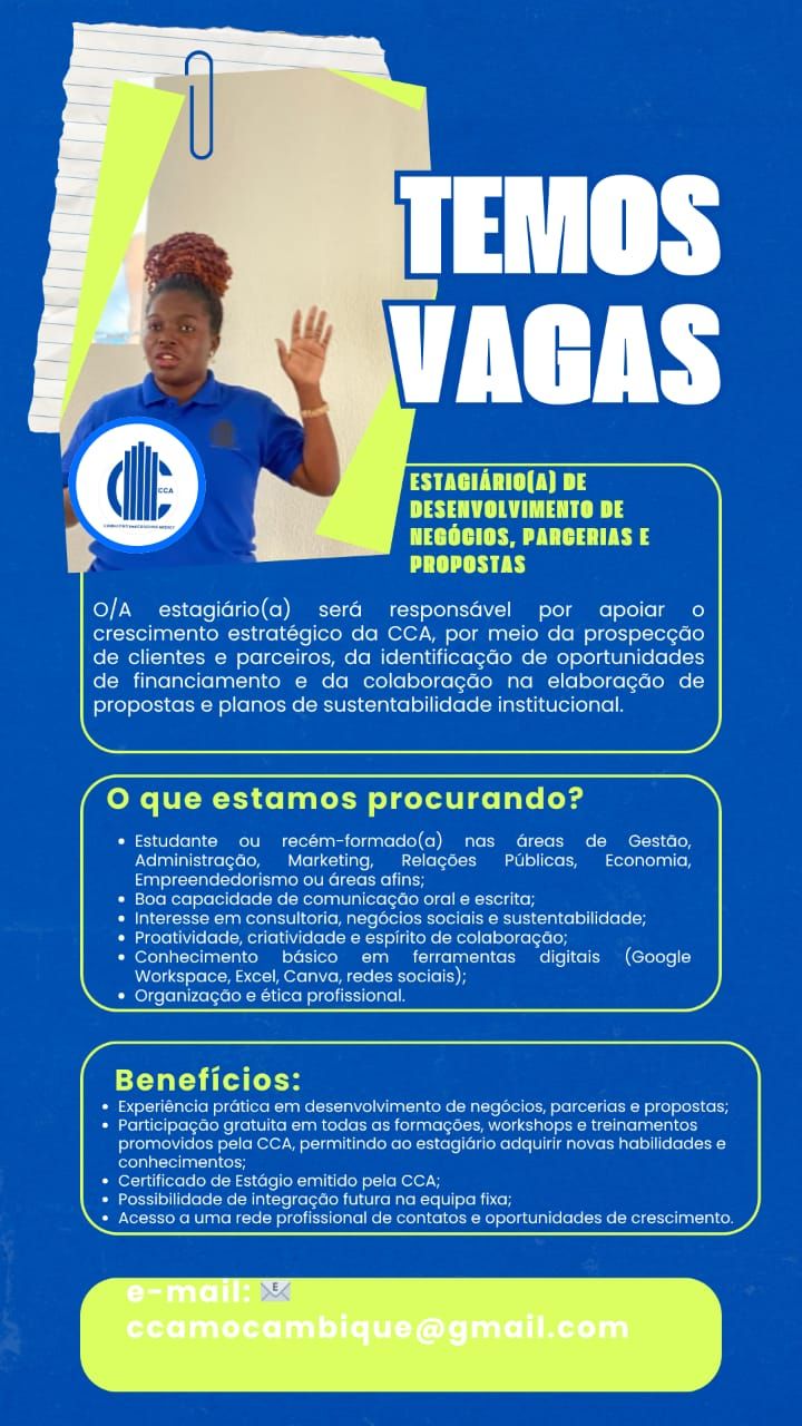 Vaga de Estágio – Desenvolvimento de Negócios e Parcerias