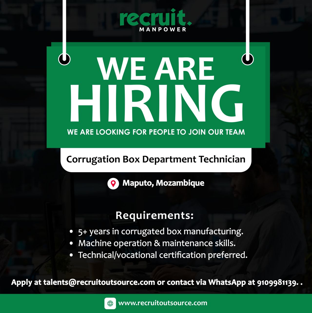 Vaga – Corrugation Box Department Technician