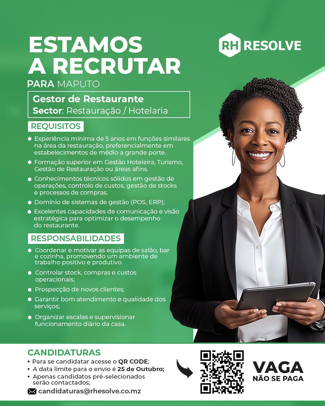 Vaga – Gestor de Restaurante