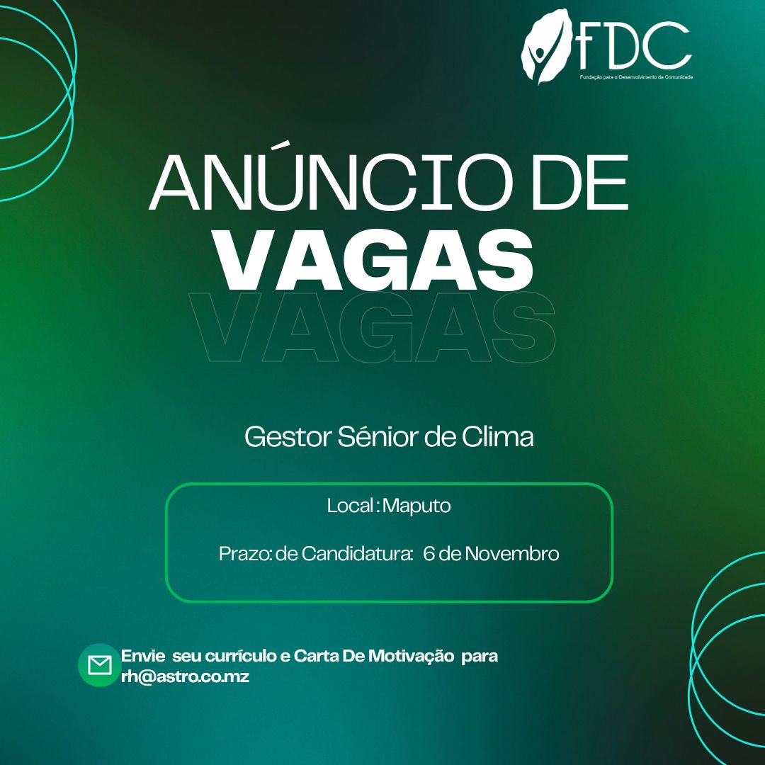 Vaga – Gestor(a) Sénior de Clima