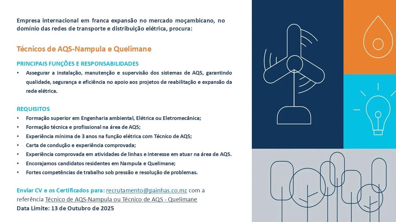 Vaga – Técnicos de AQS