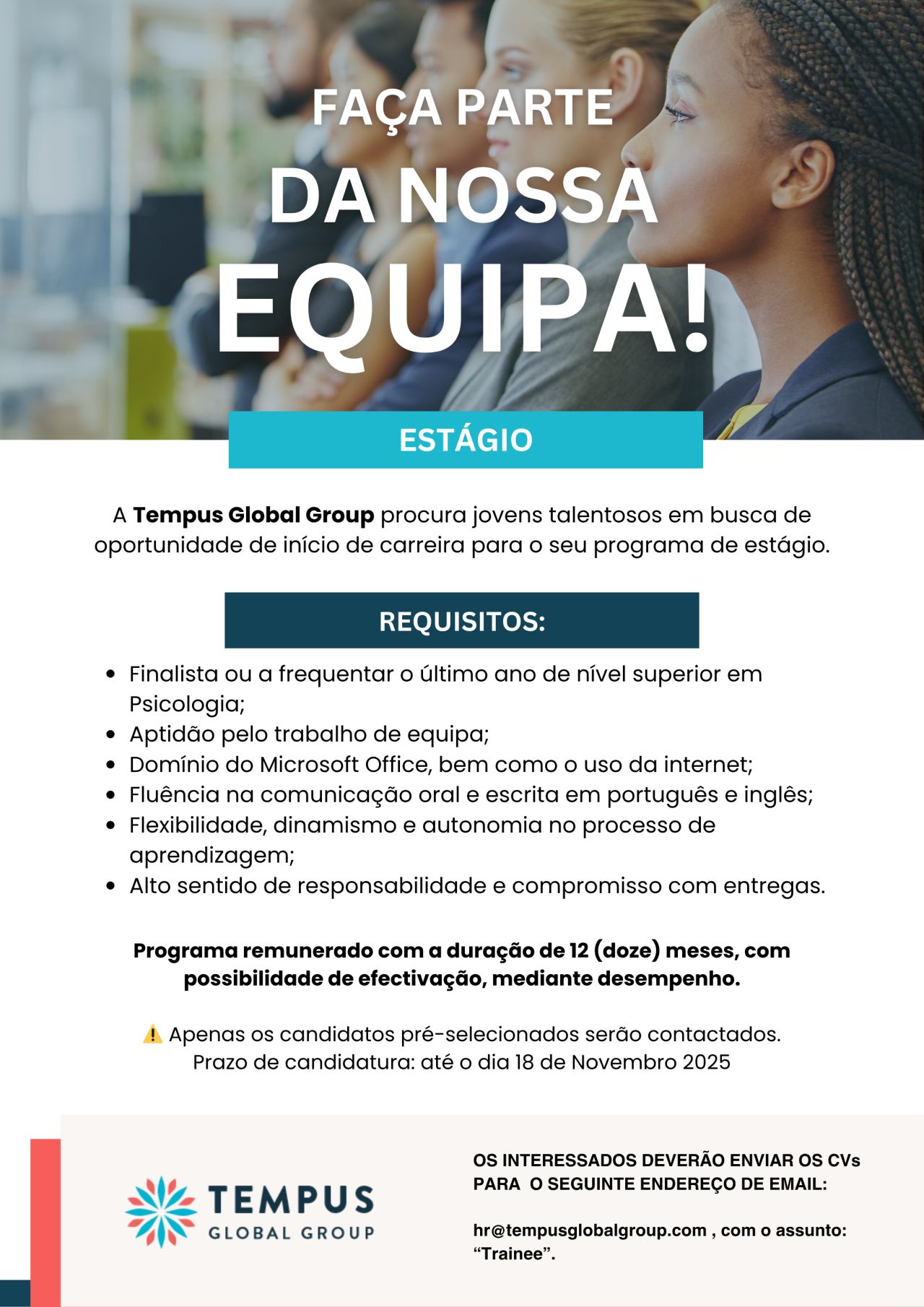 Vaga – Estagiário para Maputo