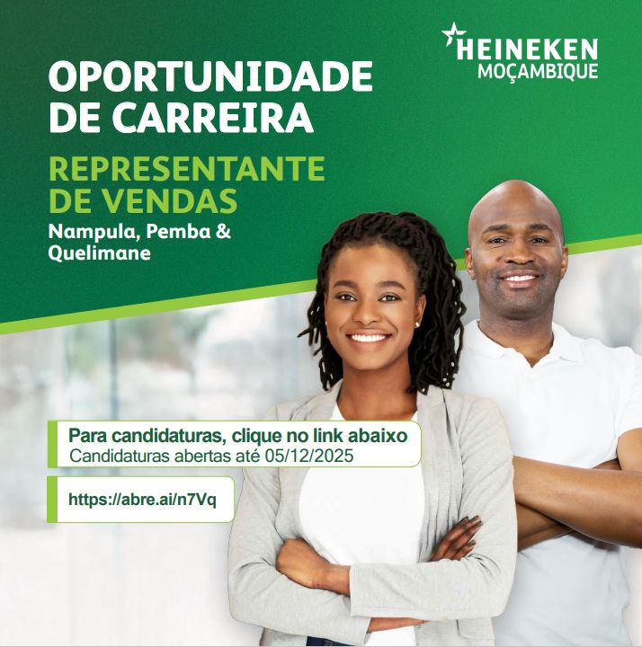 Vaga – Representantes de Vendas – Nampula, Pemba & Quelimane
