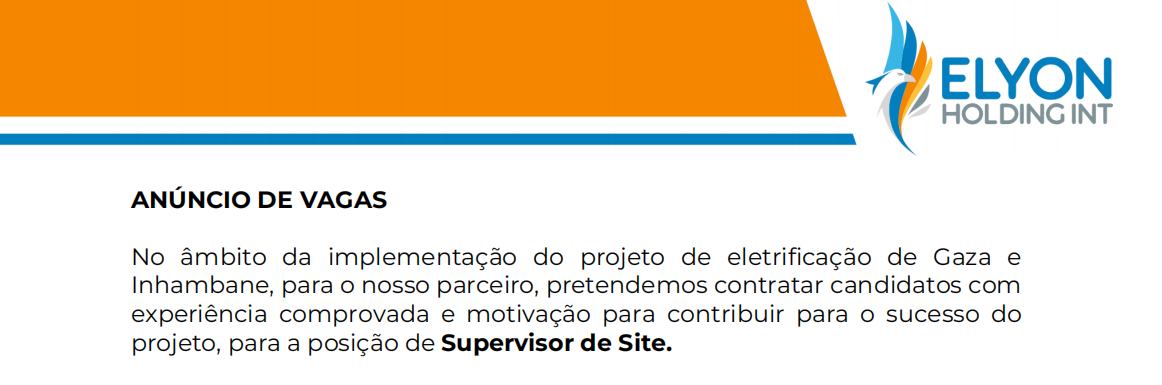 Vaga – Supervisor de Site
