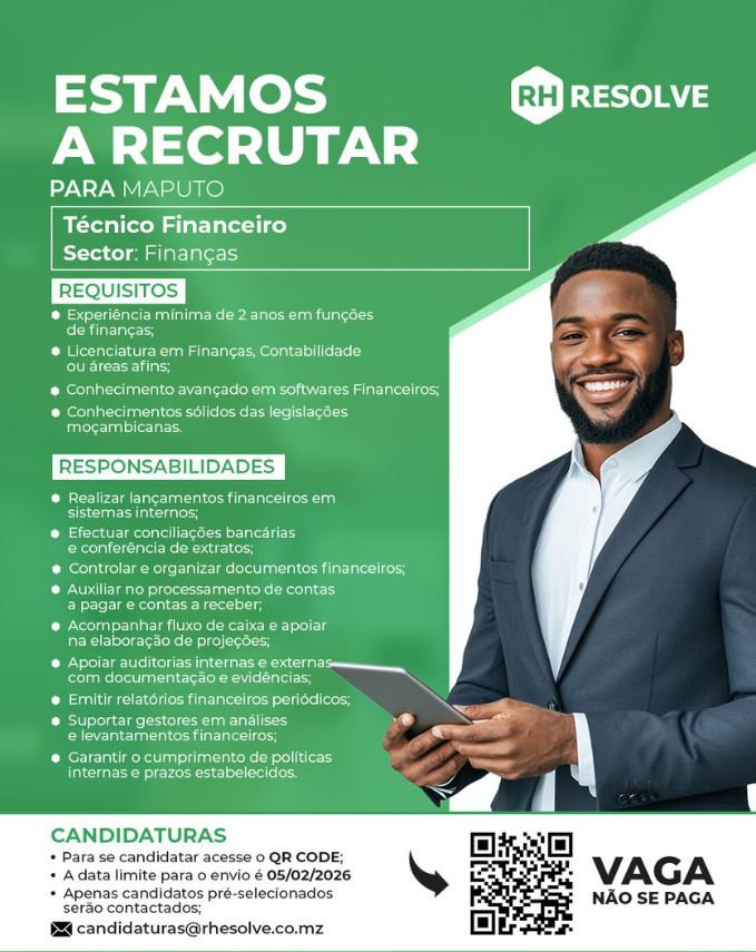 Vaga – Técnico Financeiro