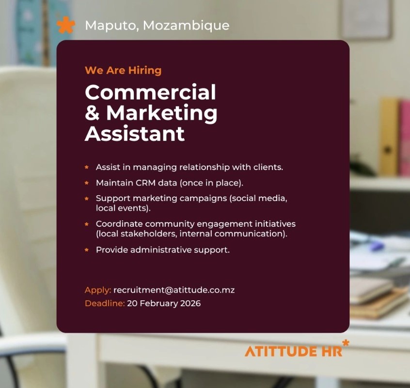Vaga – Commercial & Marketing Assistant