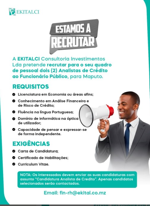 Vagas – (2) Analistas de Crédito ao Funcionário Público