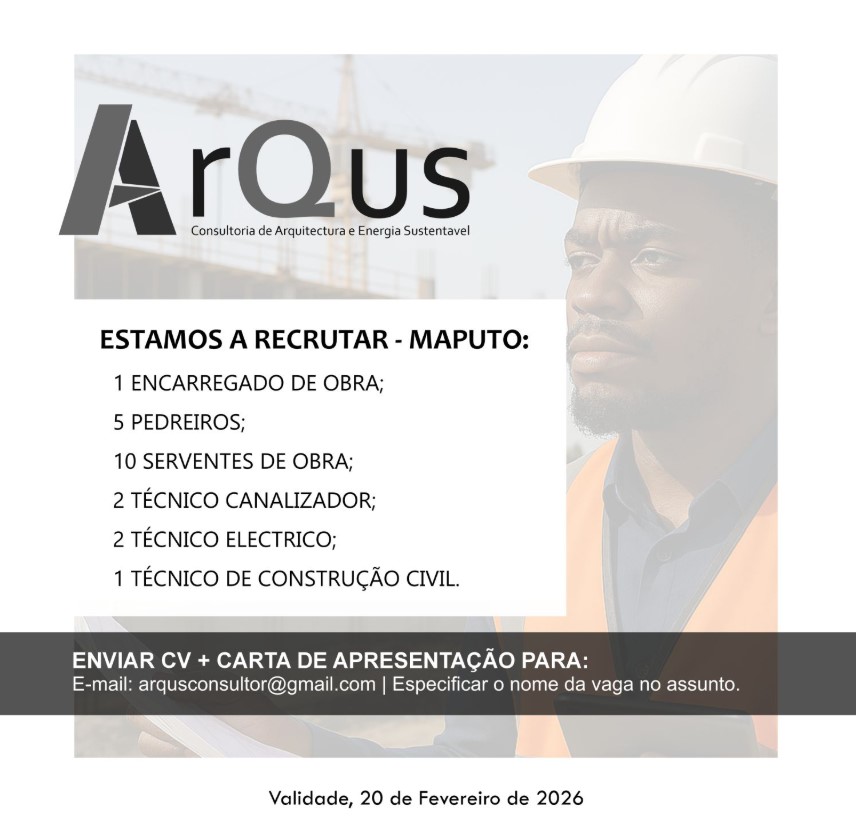 A ArQus, Abre (21) Vagas de emprego em Diversas áreas