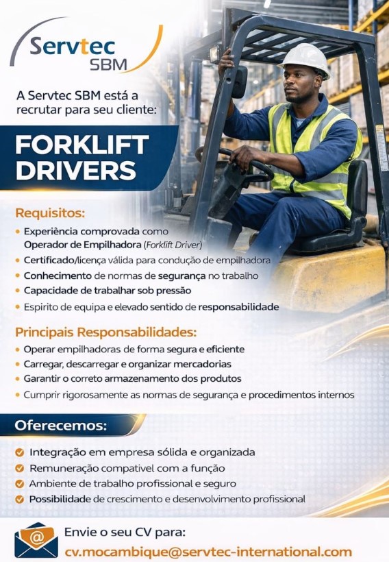 VAGA – FORKLIFT DRIVERS| MAPUTO