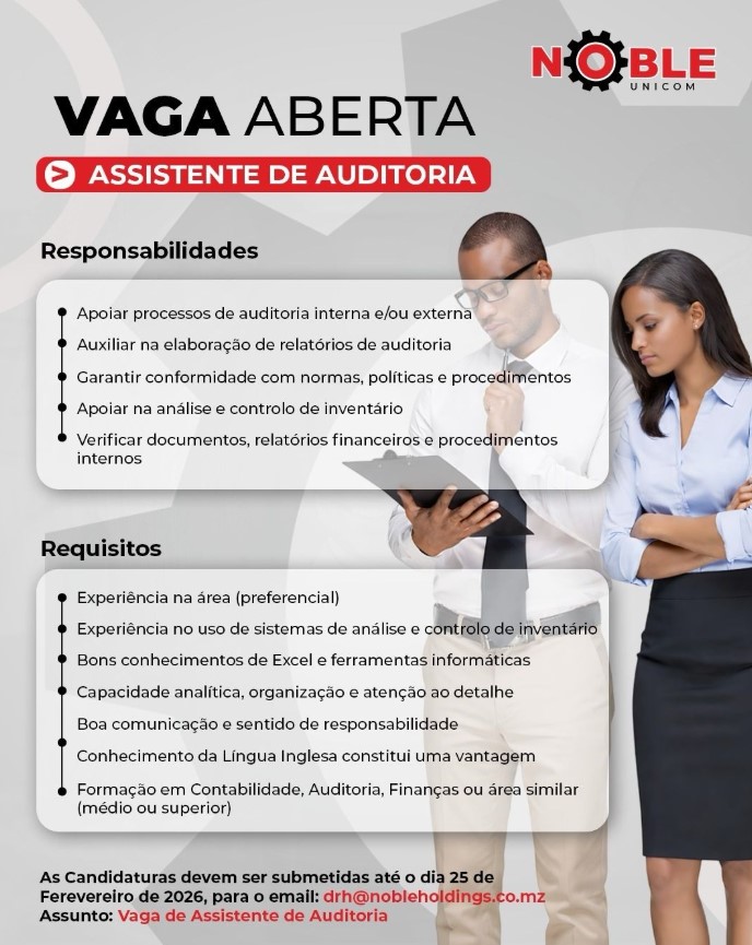 Vaga – Assistente de Auditoria