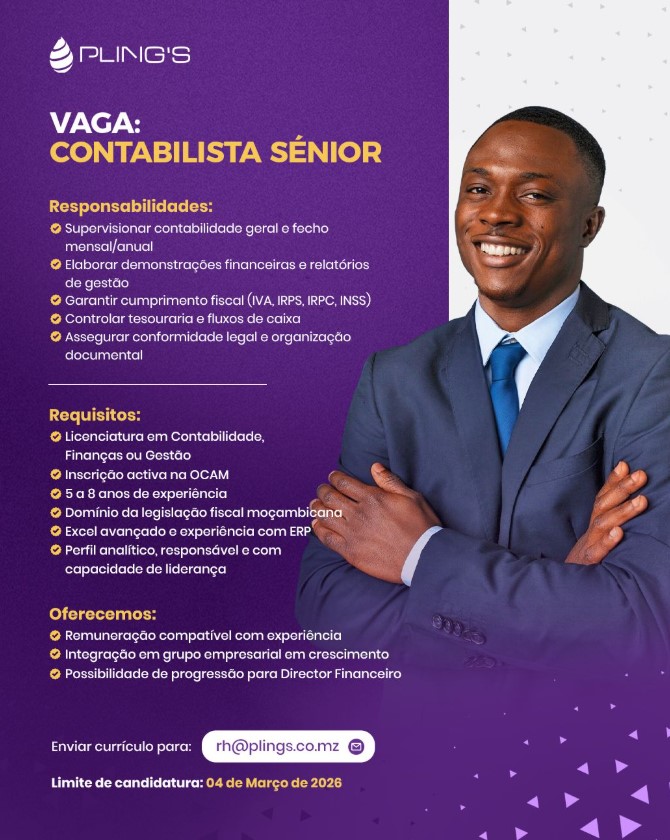 Vaga – Contabilista Sénior