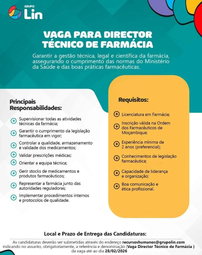 Vaga – Diretor Técnico de Farmácia