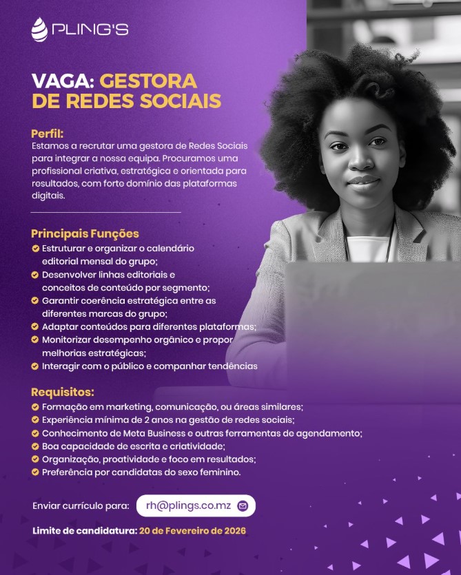 Vaga – Gestora de Redes Sociais