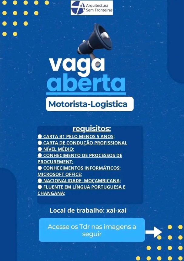 Vaga – Motorista-Logística