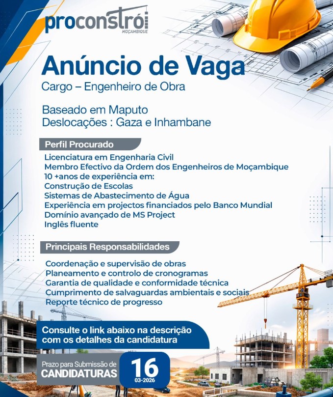 Vaga – Engenheiro de Obra 
