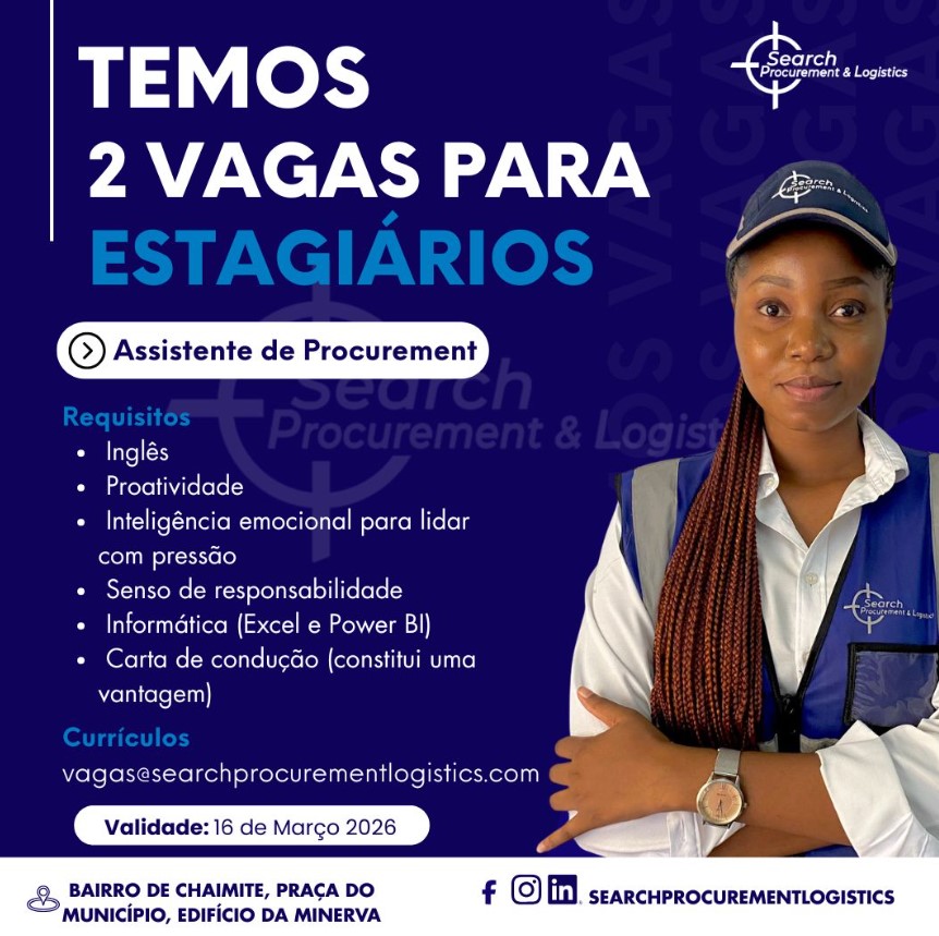 Vagas – (2) Estagiários de Assistente de Procurement