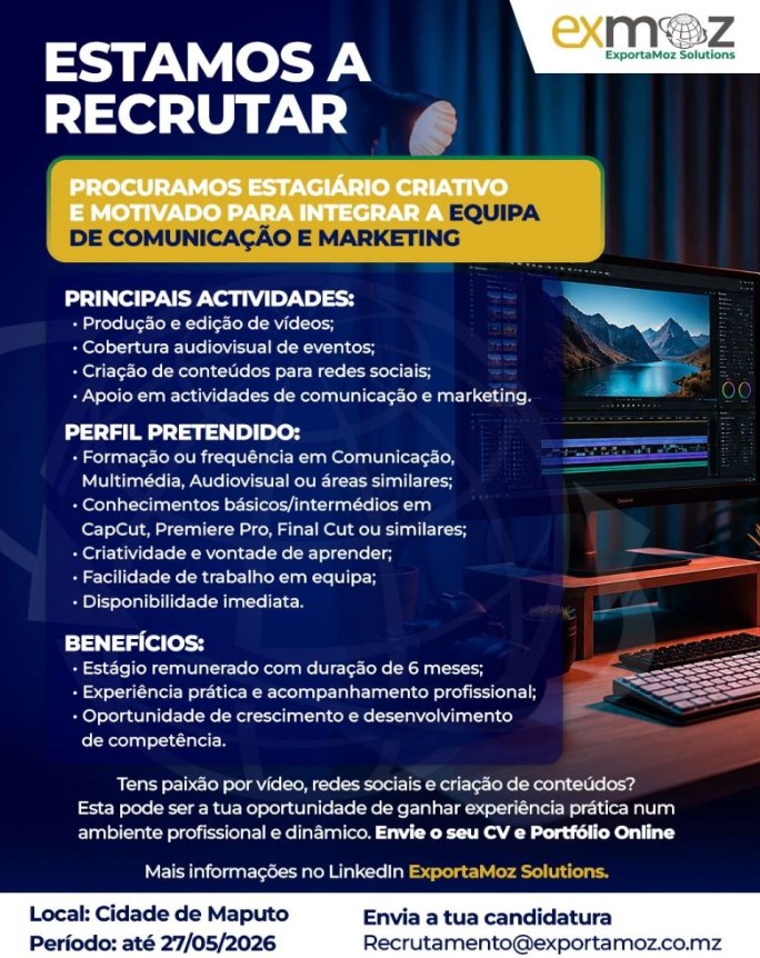 Vaga –  Estagiário em Comunicação & Marketing