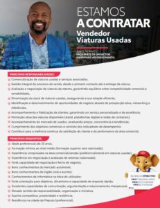 Vaga – Vendedor de Viaturas Usadas 