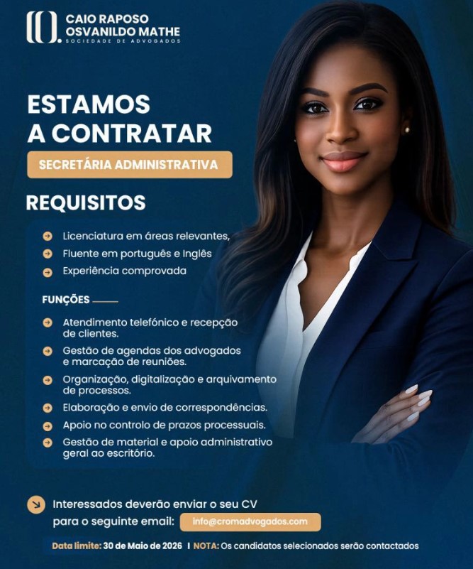 Vaga – ‎Secretária Administrativa