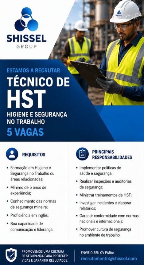 Vagas – (5) Técnicos De HST – Tete